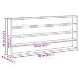 Wall Display Case Wall-Mounted Beige 80 x 8.5 x 36 cm 42015619