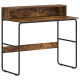 Desk with Storage Smoked Oak 100 x 50 x 91 cm 8008028