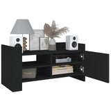 TV Cabinet Black 80x35x40 cm Engineered Wood 848368