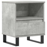Bedside Cabinet Concrete Grey 40x35x50 cm Engineered Wood 830644