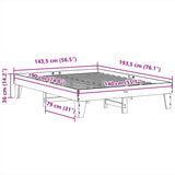 Bed Frame without Mattress 140x190 cm Solid Wood Pine 855367