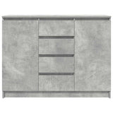 Sideboard with Drawers Concrete Grey 100.5x35x76 cm Engineered Wood 3328447