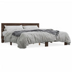 Bed Frame without Mattress Brown Oak 200x200 cm 3280176