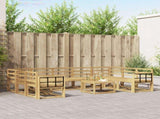 Outdoor Sofa Set 10 pcs White Solid Acacia Wood 3388263