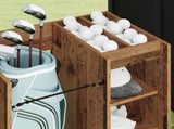 Golf Cabinet with Wheel Plain Old Wood 65 x 45 x 98 cm 899453