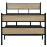 Metal Bed Frame without Mattress Sonoma Oak 80x200 cm 4017111