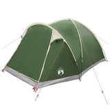 Cabin Tent with Roof Green 4-Person Polyester and Steel 42028579