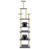 Cat Tree with Sisal Scratching Posts Dark Grey 216 cm 171529