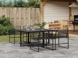 Garden Dining Set Black 3295033