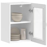 Kitchen Wall Cabinet with Glass Door Porto White 854007