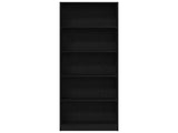 Bookshelf 60 x 24 x 176 cm Engineered Wood Black Oak 862468