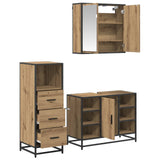 Bathroom Furniture Set 3 pcs Artisan Oak Engineered Wood 3402525