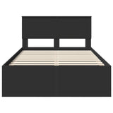 Bed Frame with Headboard Black 120 x 200 cm Engineered Wood 3408691