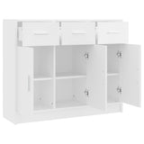 Sideboard White Engineered Wood Medium Sideboard Rectangular 823008