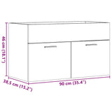 Bathroom Sink Cabinet Artisan Oak 90x38.5x46 cm Engineered Wood 856216