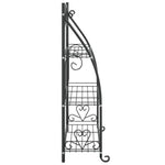 ZNTS Flower Rack Black 56x30x96 cm Steel 319353