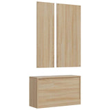3-in-1 Shoe Cabinet Set Sonoma Oak Engineered Wood 342572