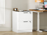 2 Drawer Filing Cabinet with Lock, Office Storage Cabinet with Adjustable Hanging Bars for A4 Letter T3398P425002