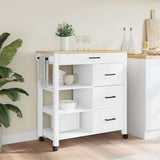 Kitchen Trolley MONZA 84x40x88.5 cm Solid Wood Pine 376114