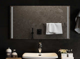LED Bathroom Mirror Transparent 80 x 60 cm Tempered Glass 42045799