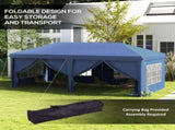3x6m Pop-Up Gazebo, with Curtain Walls and Windows, Blue T3398P551614