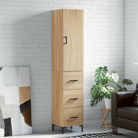 Highboard Sonoma Oak 34.5x34x180 cm Engineered Wood 3198852