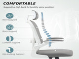 Executive Office Chair, Ergonomic Mesh High Back Desk Chair with Flip-up Armrest, Rotatable T3398P342437