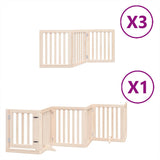 Dog Gate with Door Foldable 15 Panels 750 cm Poplar Wood 3155643