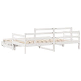 Daybed with Trundle and Drawers without Mattress White 90x190 cm Single 3302242