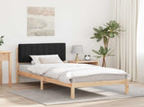 Bed Frame with Upholstered Headboard Black 90 x 190 cm 878086