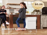 88L Under Counter Fridge Freezer, Small Refrigerator with 5-Setting, 3 Star Freezer Rating, White T3398P425412