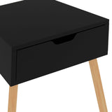 ZNTS Bedside Cabinet High Gloss Black 40x40x56 cm Engineered Wood 326809