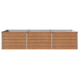 Raised Garden Bed Wood Brown 240 x 80 x 55 cm cold-rolled steel 8006405