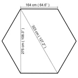 Garden Gazebo 323x275x265 cm White 180 g/m 312233