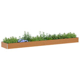 Garden Raised Bed 582 x 100 x 36 cm Galvanised Steel 42017363