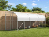 Against Wall Chicken Coop Silver 600 x 150 x 215 cm 3434722