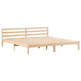 Bed Frame Brown 215.5 x 205.5 x 69.5 cm Solid Pine Wood 869772