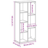 Bookcase Old Wood 50x25x105 cm Engineered Wood 852796