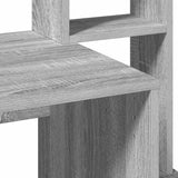 Desk with Shelves Grey Sonoma 100x45x140 cm Engineered Wood 860441