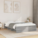 Bed Frame without Mattress Grey Sonoma 120x200 cm Engineered Wood 3295665