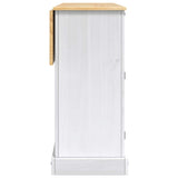 Kitchen Trolley 2 pcs White and Honey Wax 112 x 70 x 91.5 cm 3425385