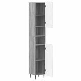 Bathroom Cabinet with Open Shelf ZWOLLE Grey Sonoma 896381