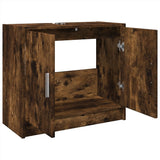 Sink Cabinet Smoked Oak 63x29x55 cm Engineered Wood 848098