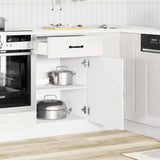 Kitchen Base Cabinet Kalmar High Gloss White Engineered Wood 853479