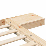 Bed Frame Brown 140 x 200 cm Wood 872398