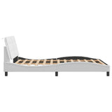 Bed Frame without Mattress "Zadar" White 140x190 cm Faux Leather 3208178