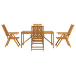 Garden Dining Set 5 pcs Brown 150 x 90 x 74 cm 3154123