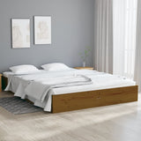 Bed Frame without Mattress Honey Brown Solid Wood 135x190 cm Double 820080