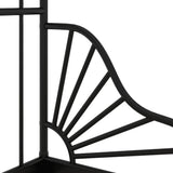 Extendable Bed Frame Black Powder-coated metal Single Extendable 324740