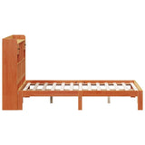 Bookcase Bed without Mattress Wax Brown 140x190cm Solid Wood Pine 3322615